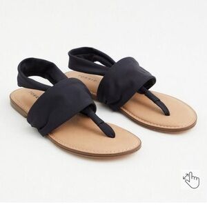Torrid Fabric T-Strap Sandal (WW) Size 7 Wide NWT